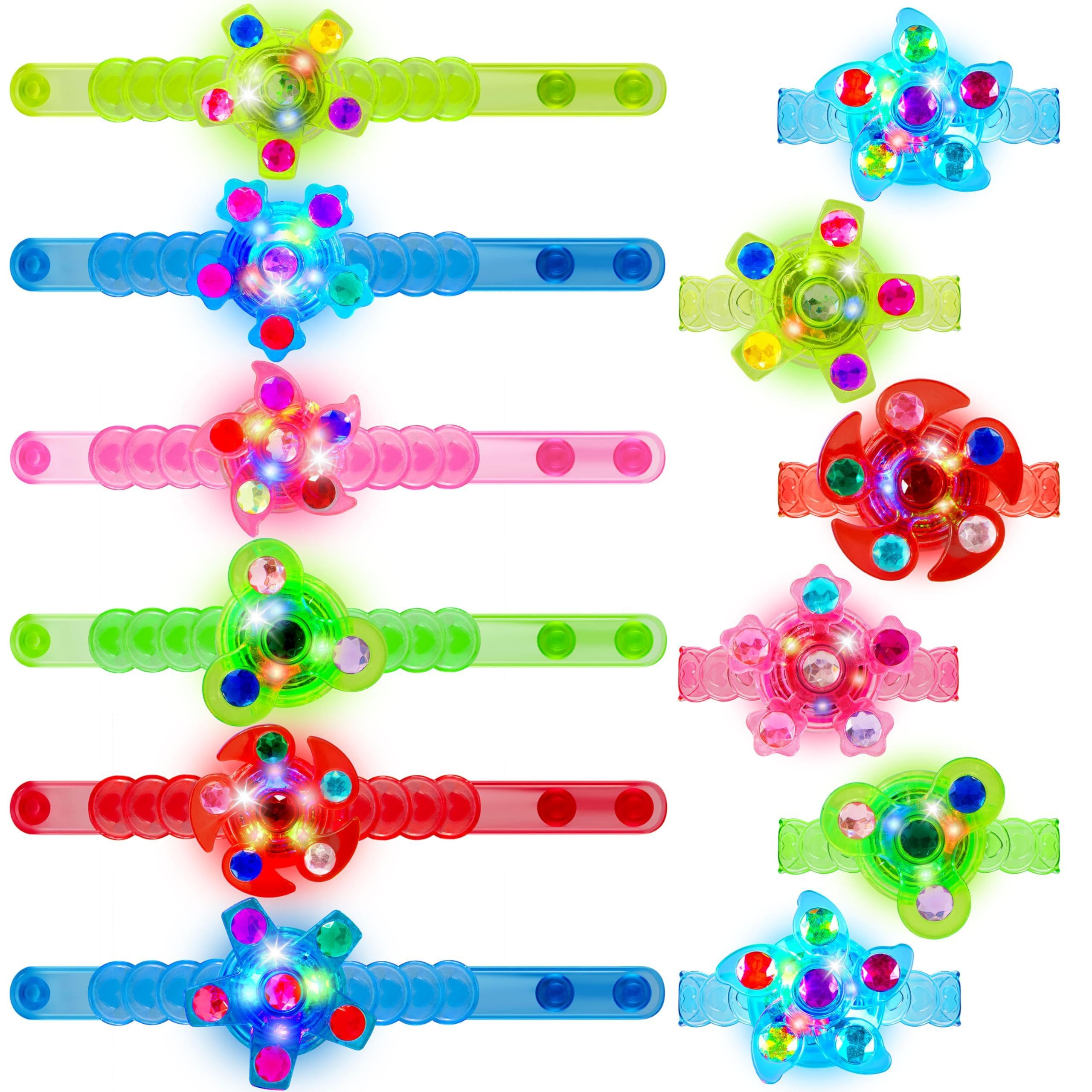 JOYIN Armband JOYIN 24er LED-Fidget-Spinner-Armbänder, leuchten im Dunkeln (24-tlg)