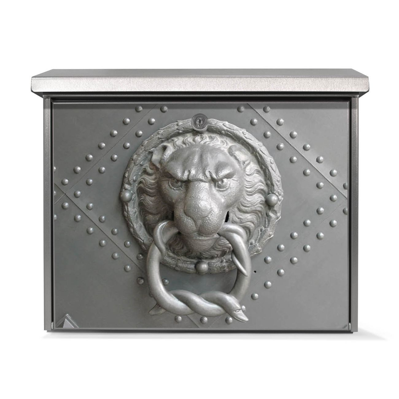 banjado Wandbriefkasten Edelstahl Eisentor (Wandbriefkasten, ohne Zeitungsfach), 31,5 x 38 x 12 cm