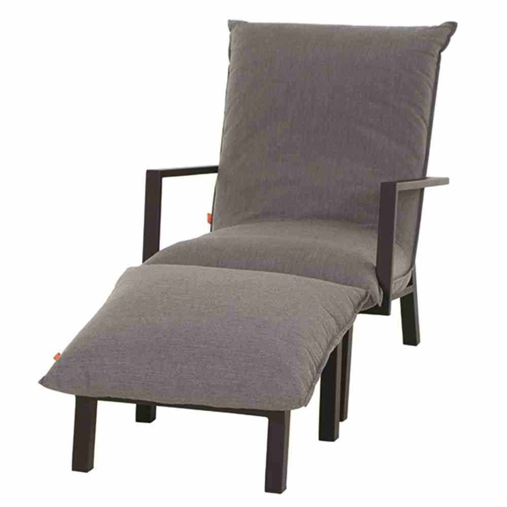 Siena Garden Loungesessel Lounge-Set Rockford matt anthrazit, Hocker+Sessel, Bezug Sunbrella