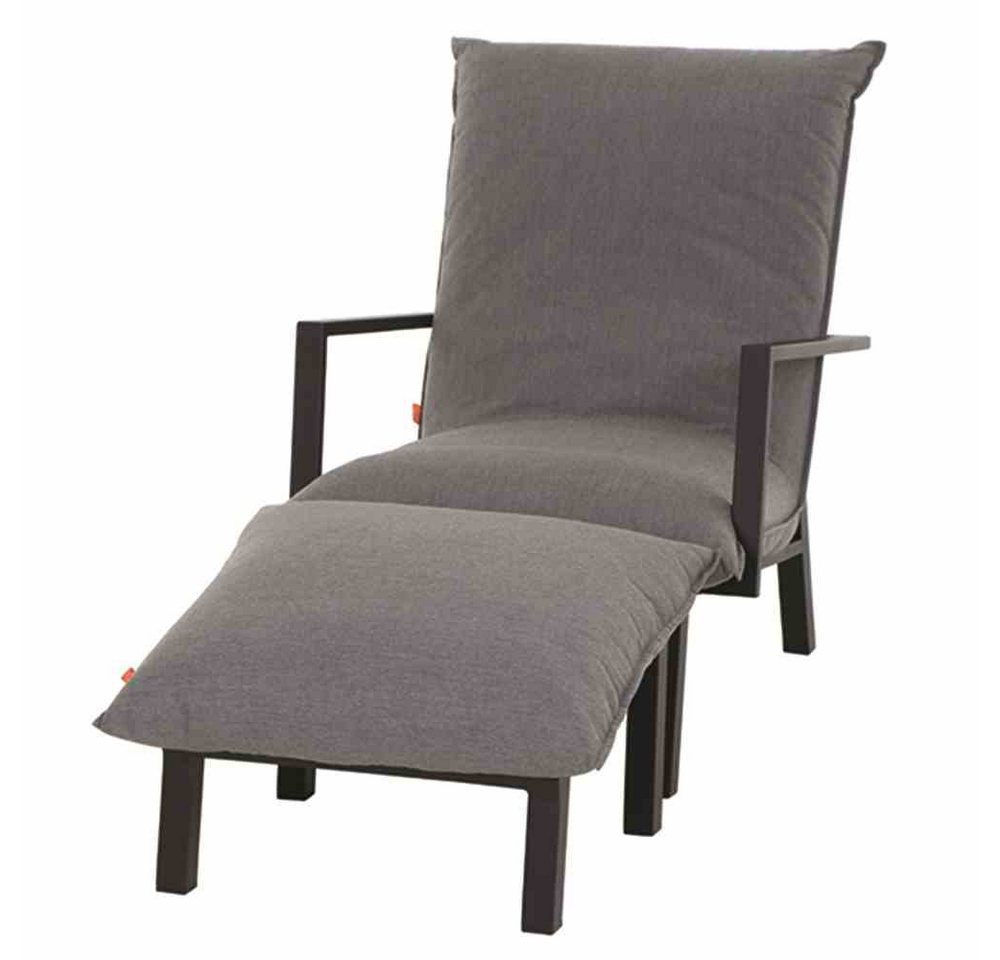 Siena Garden Loungesessel Lounge-Set Rockford matt anthrazit, Hocker+Sessel, Bezug Sunbrella