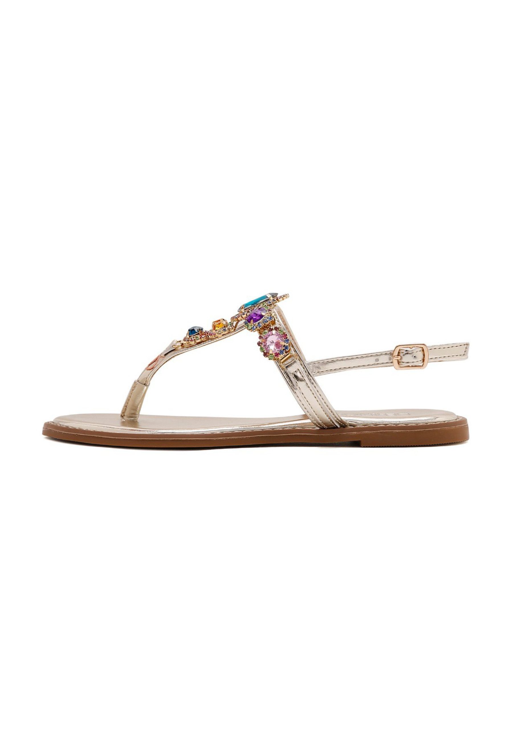 Derimod Ledersandalen Sandale Klettverschluss, Synthetikfutter, TPU Sohle, Absatz 1,5 cm