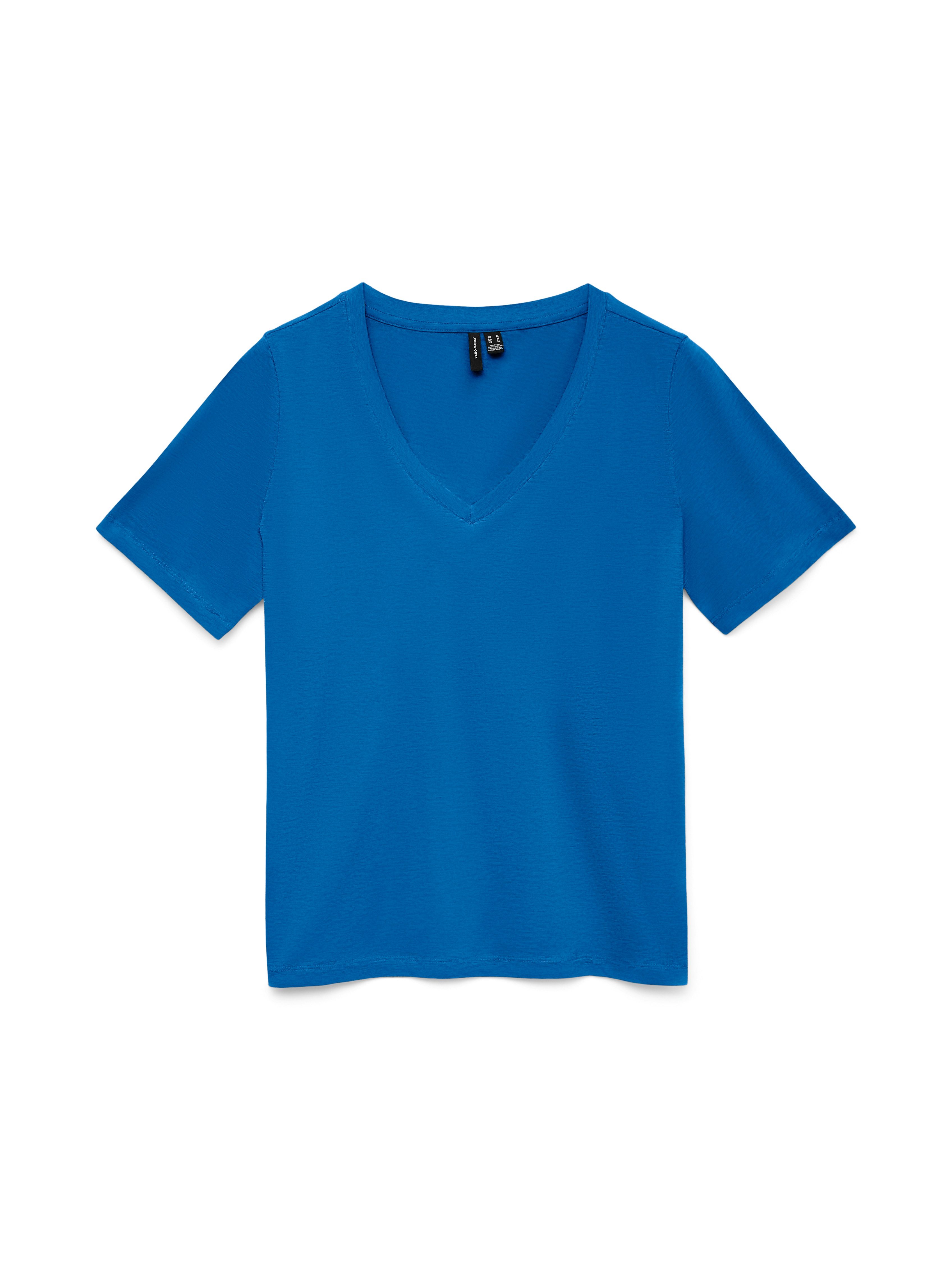 Kurzarmshirt VMPAULINA SS V-NECK T-SHIRT JRS NOOS