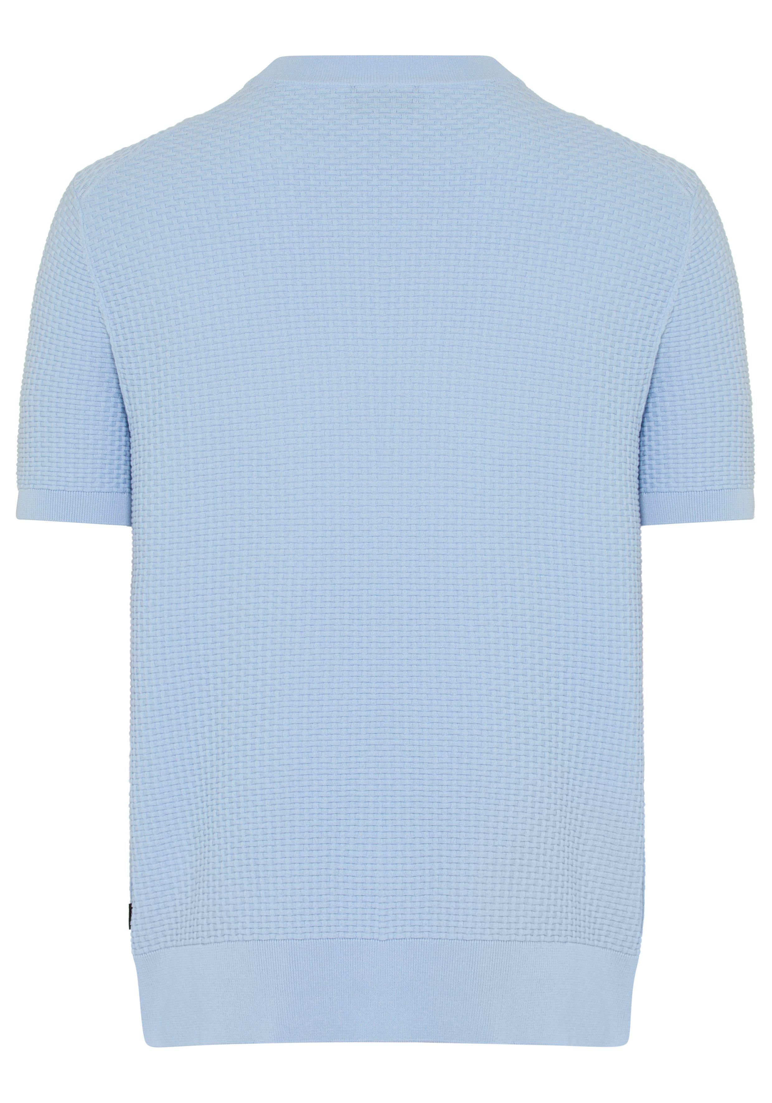 BOSS Kurzarmpullover Nilton Premium Menswear Business-Casual-Look, Strukturstrick-Material