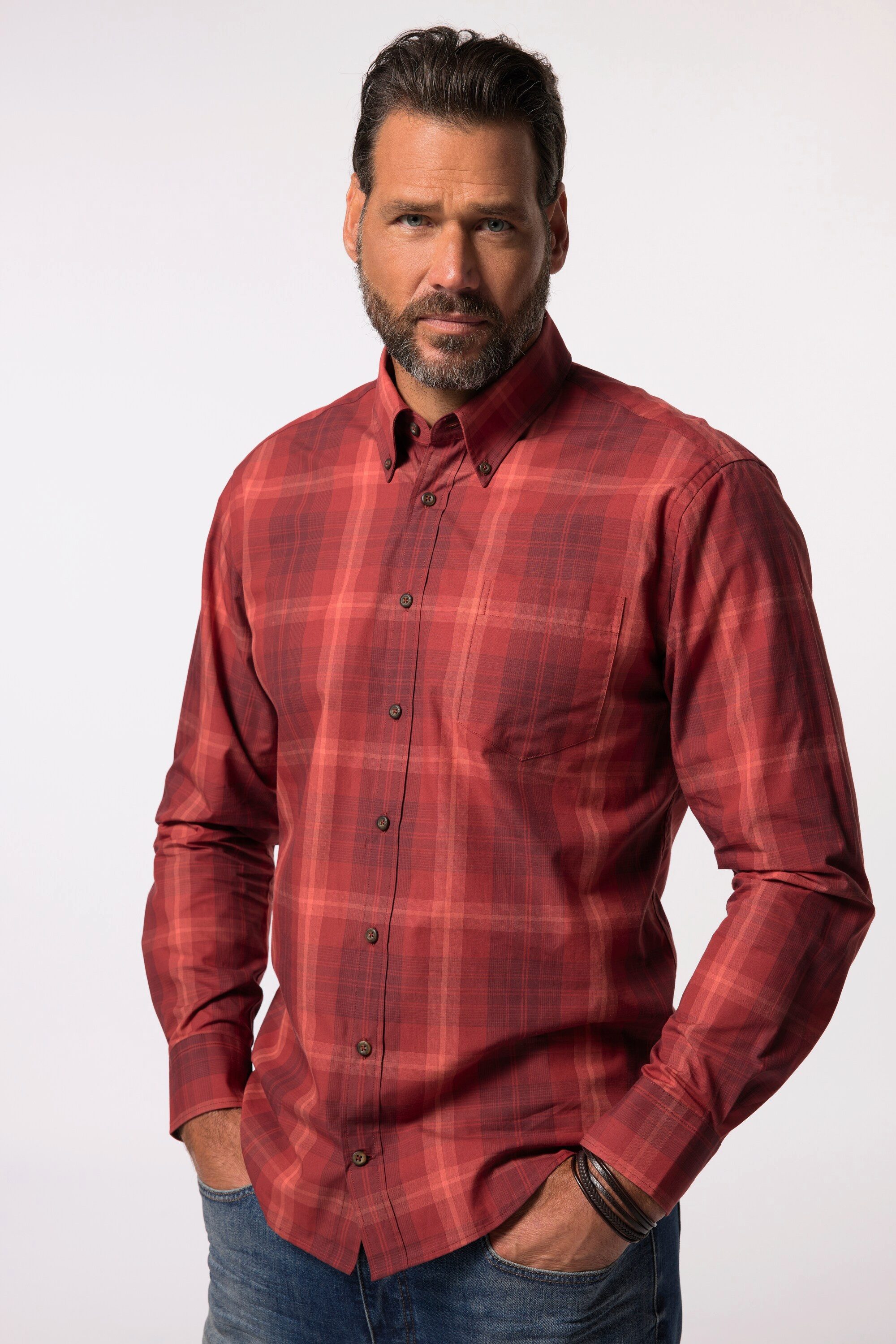 Businesshemd Karohemd Langarm Buttondown-Kragen Modern Fit