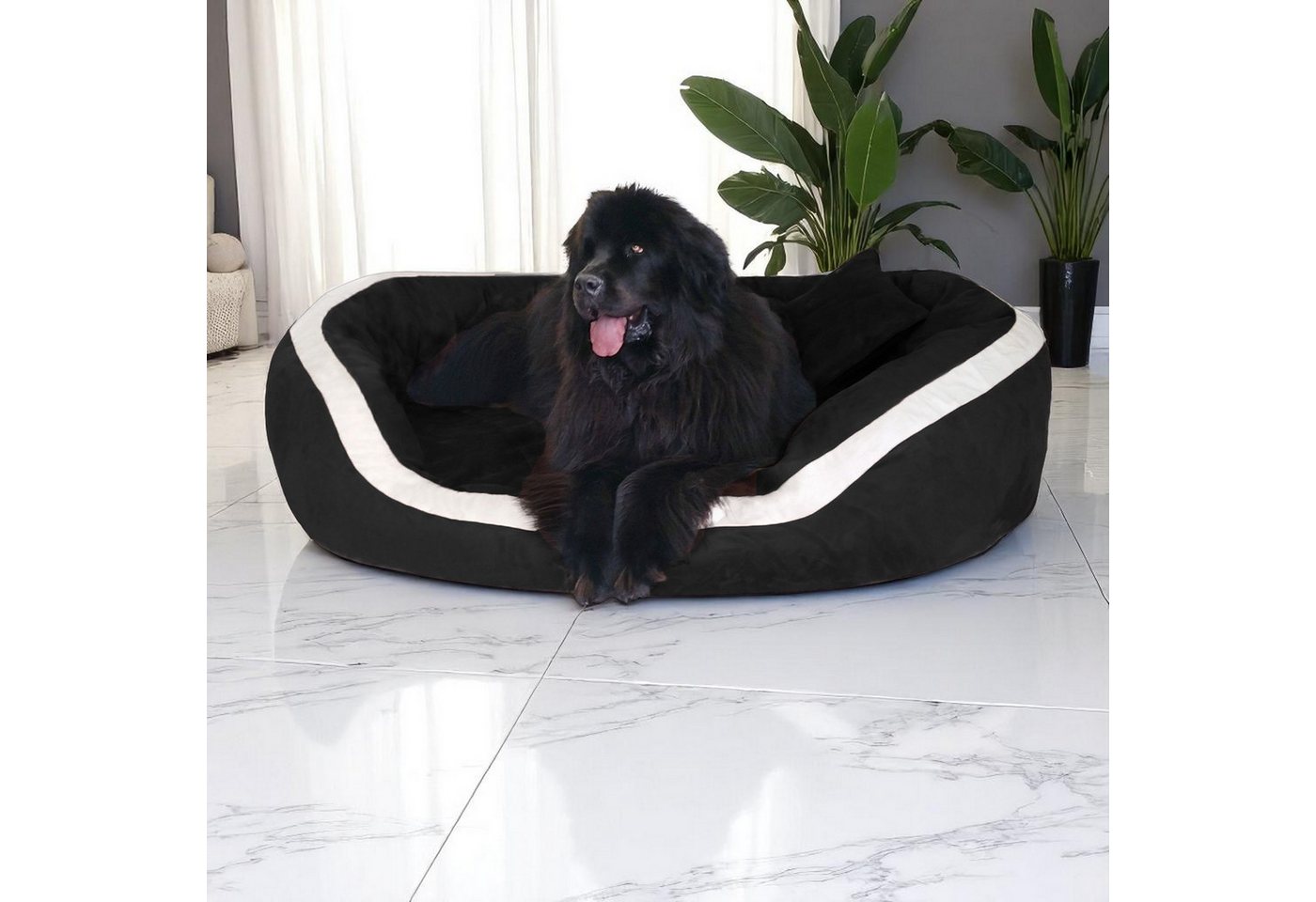 Thumbnail - tierlando® Tierbett PEPPER Orthopädisches Hundebett Hundesofa Velours MEGA DICK & WEICH