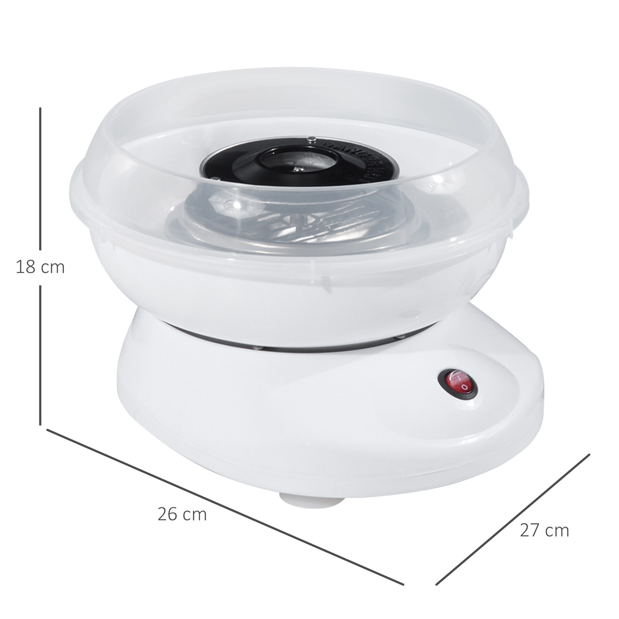 Fine Life Pro Zuckerwattemaschine Weiße Zuckerwattemaschine Modell 1 - Das perfekte Gadget für Partys, Feste und köstliche Süßigkeiten