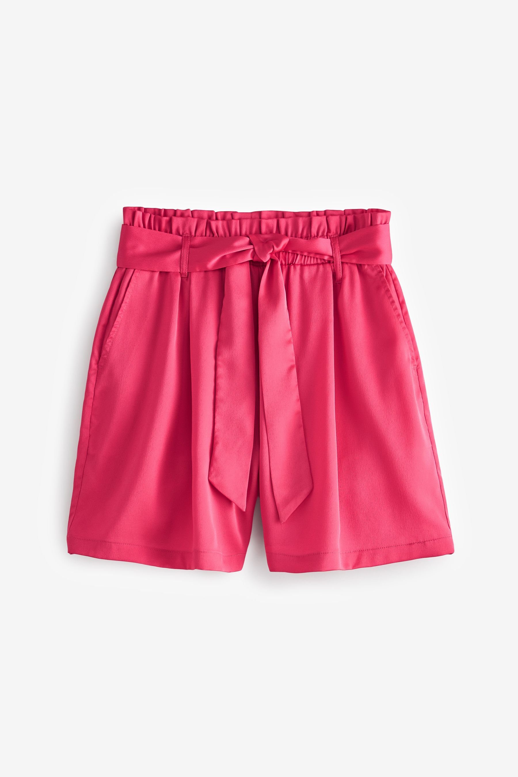 Next Shorts Satinshorts mit Gürtel (1-tlg) Pink