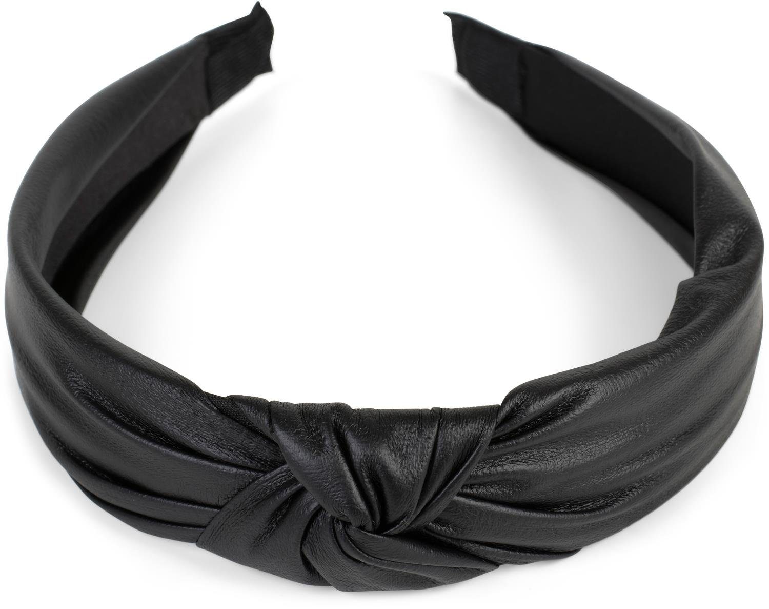styleBREAKER Haarband, 1-tlg., Haarreif Kunstleder Optik mit Knoten. € 16,95