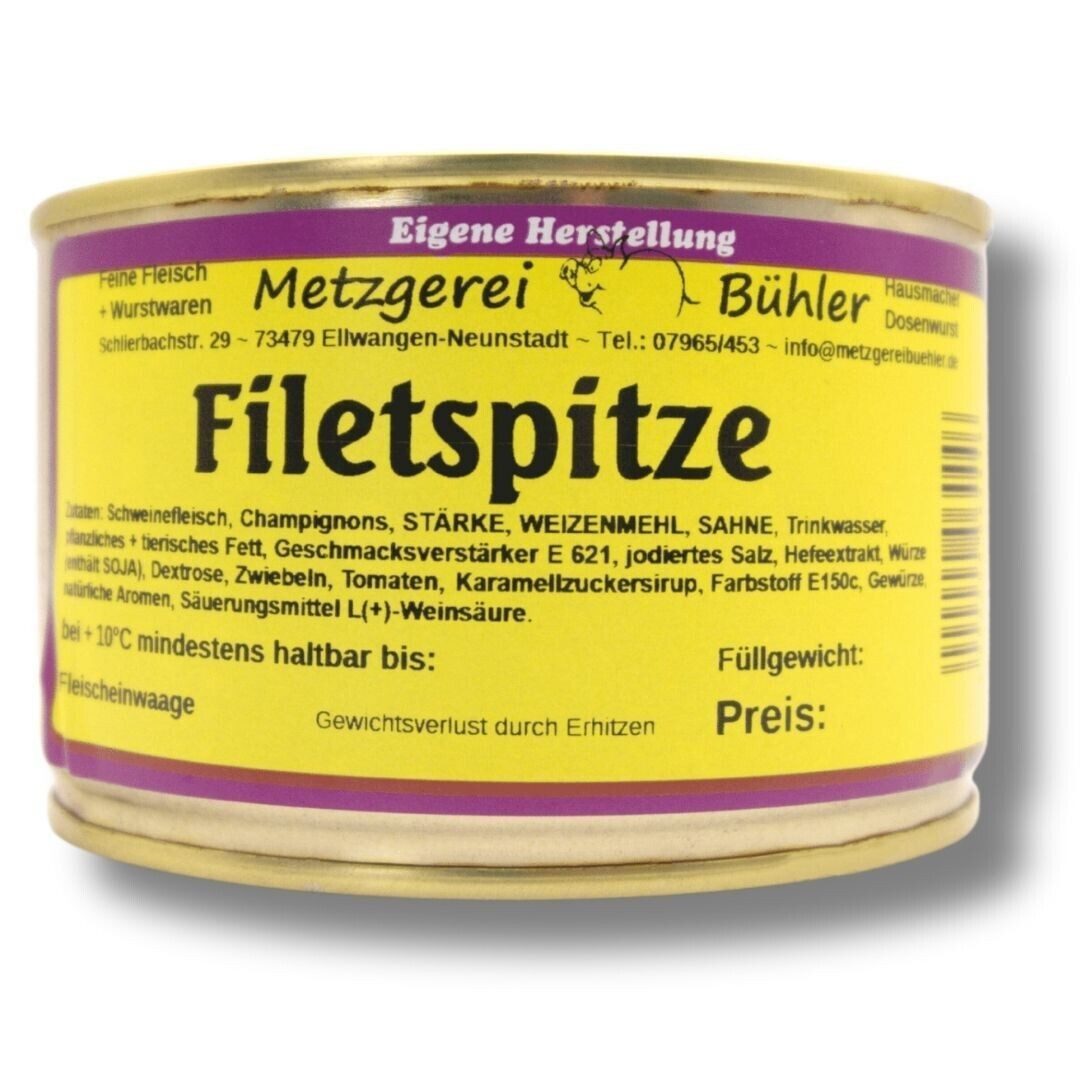 Metzgerei Bühler Fertiggericht Filetspitzen in Champignon Sahne Sauce, 1 x 400 g