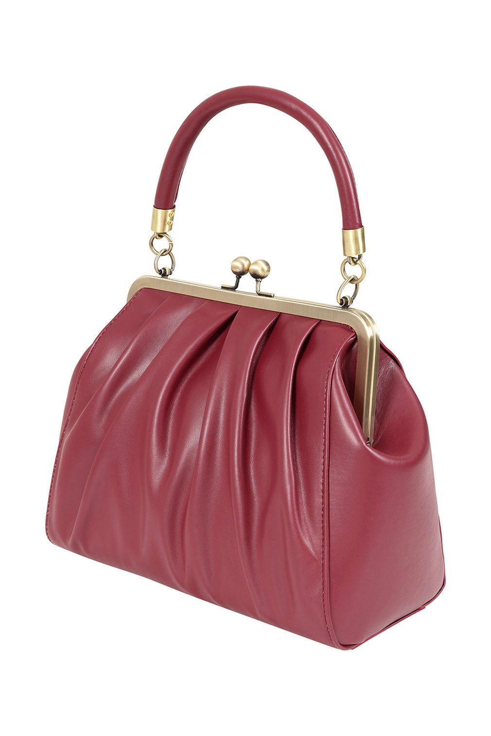 Banned Handtasche Scarlett Frame Burgunder, Rockabilly Vintage Henkeltasche günstig online kaufen