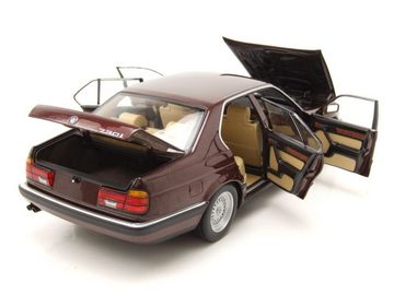 Minichamps Modellauto BMW 7er 730I E32 1986 dunkelrot Modellauto 1:18 Minichamps, Maßstab 1:18