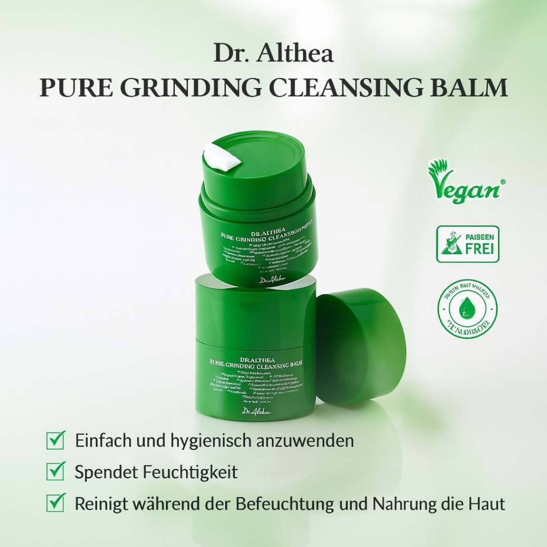 Dr. Althea Gesichts-Reinigungsmilch Pure Grinding Cleansing Balm 50 ml – Innovativer Drehspender für, spendet Feuchtigkeit beruhigt empfindliche & zu Akne neigende Haut