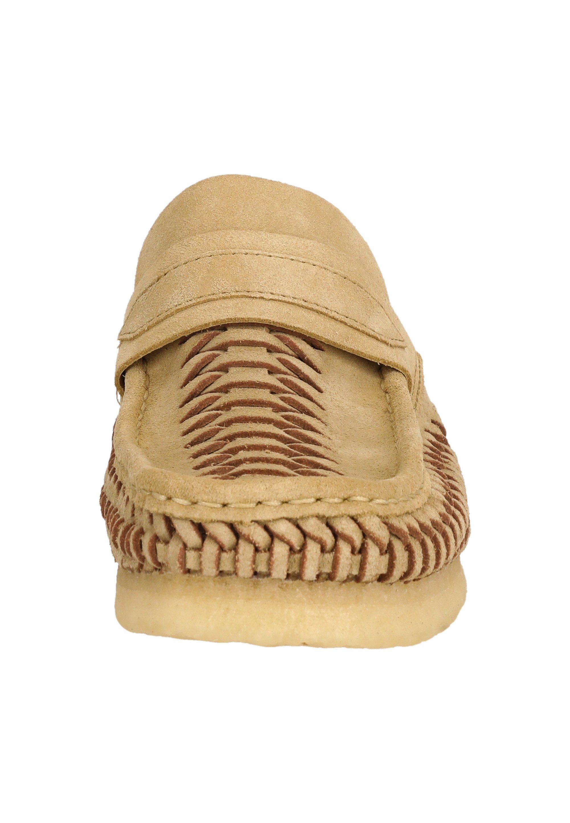 Clarks WBLoafer Slipper aus geflochtenem Wildleder, Schlupfschuh