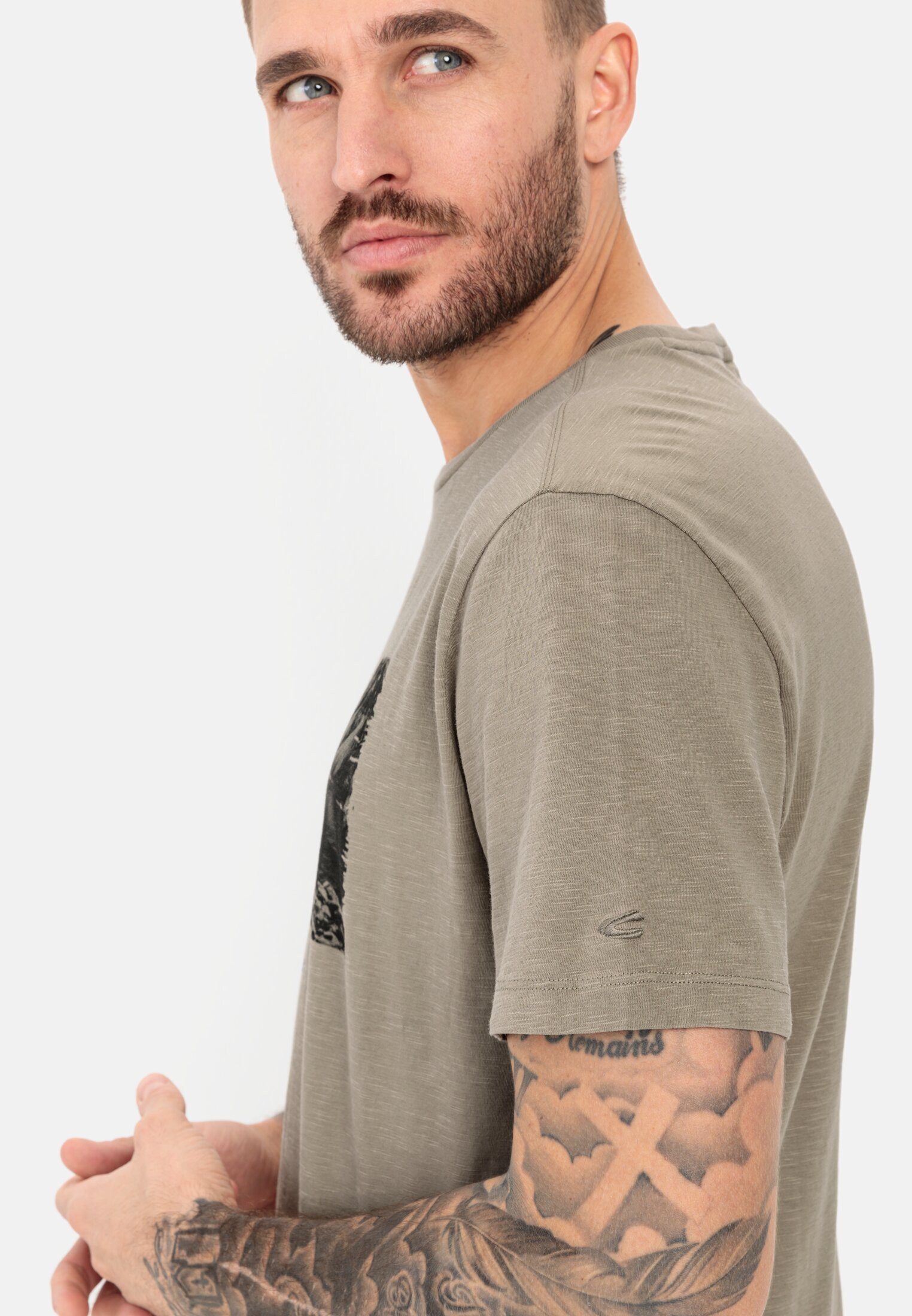 camel active T-Shirt aus nachhaltigem Organic Cotton Kurzarm