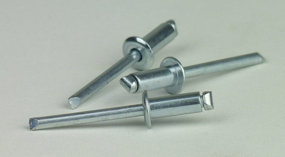 Qonnect Blindniete Blindniete Stahl/Stahl verzinkt Flachrundkopf - 4,0x6,0 - Klemmbereich, (500 St)