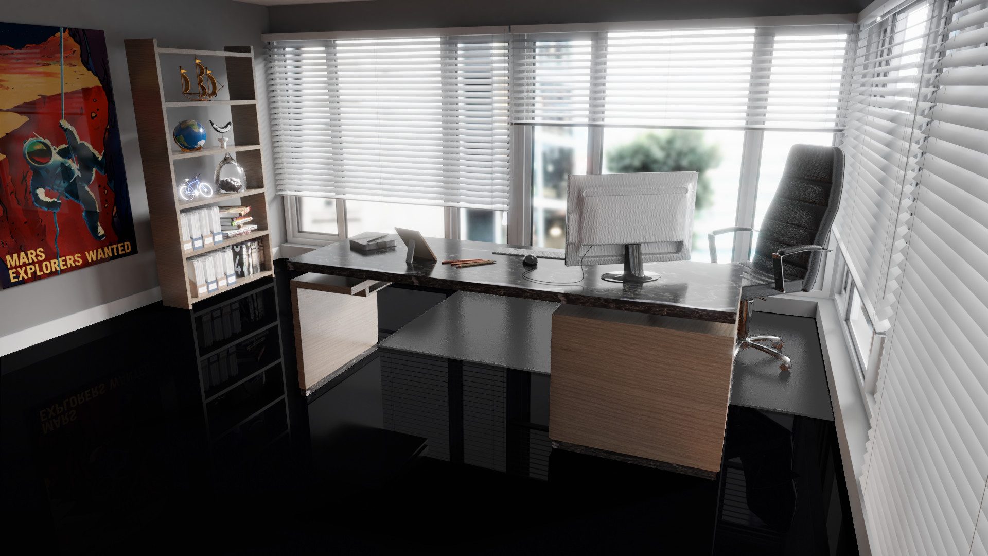 FALQUON GmbH Laminat MAX Fliese - Großformat 1220x610 mm - hochglänzend - Stone 2.0 Optik, Packung, In 1 Packung: 4 Paneele - 2,977m², feuchtigkeitsresistent - 1 Packung: 4 Paneele - 2,977m²