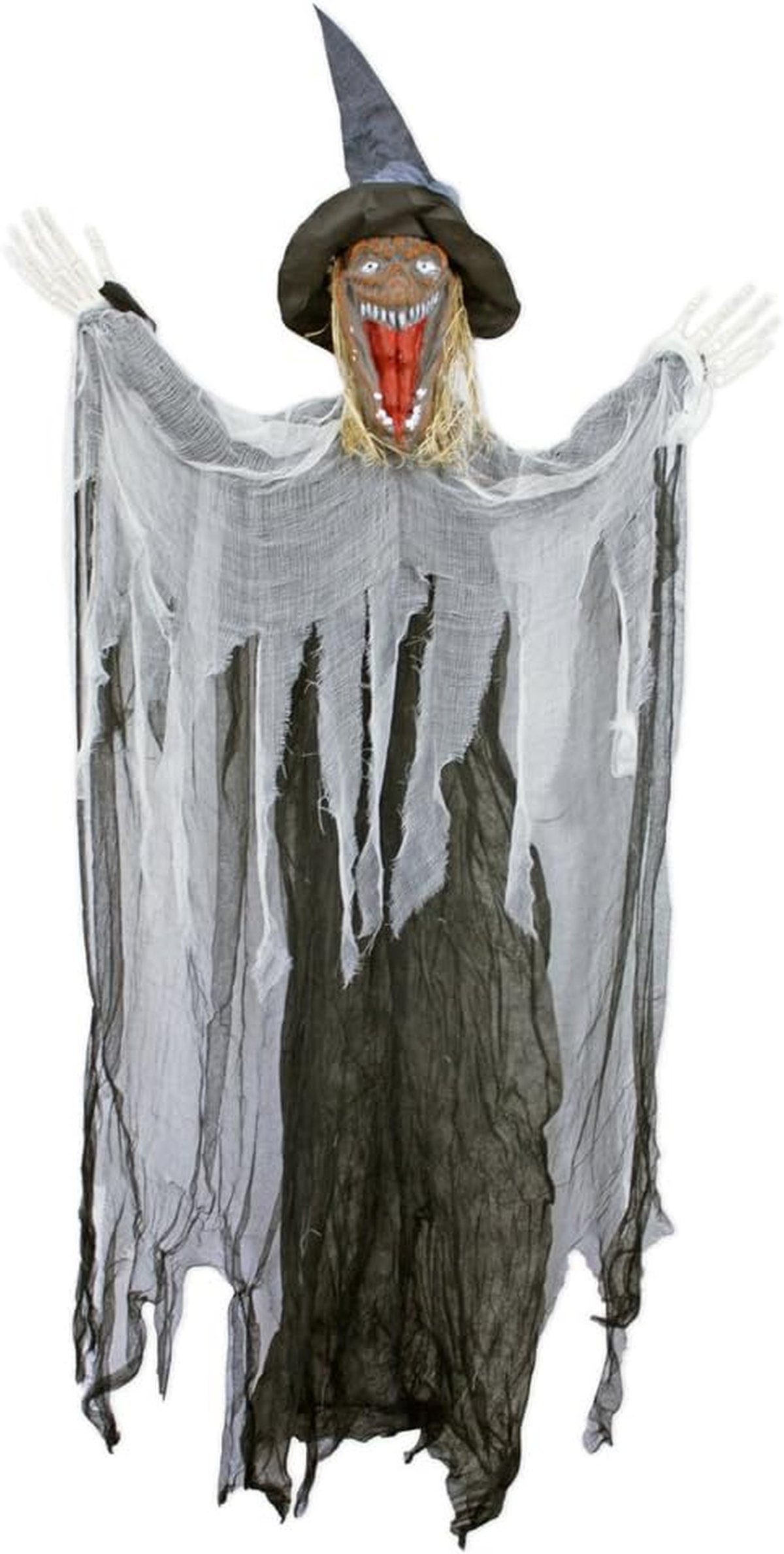 Das Kostümland Dekoobjekt Halloween Dekoration Grusel Hexe - 170 cm, Hängef
