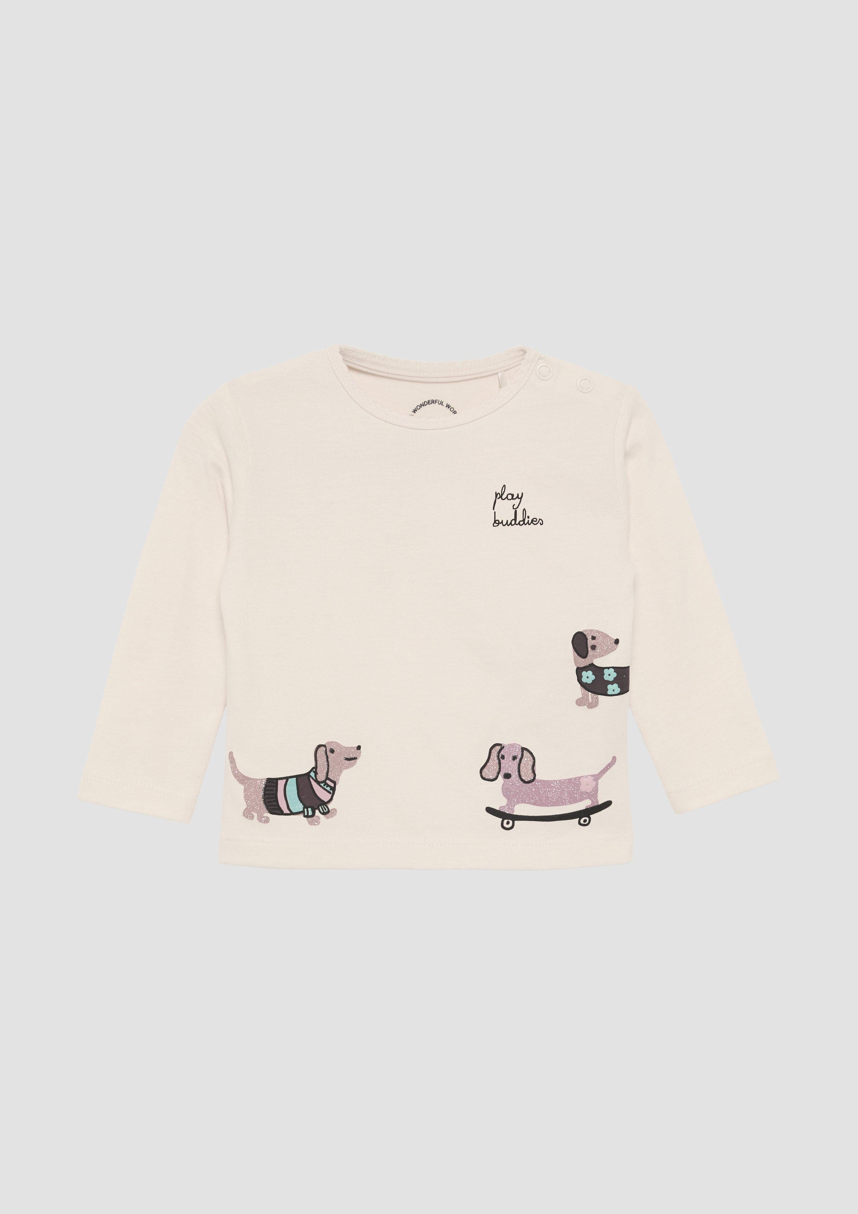 Langarmshirt Langarmshirt mit Glitzerprint