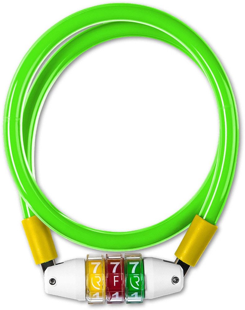Cube RFR Kabelschloss CUBE RFR, green/yellow, Zahlenkabelschloss Style CMPT 10x600mm, Junior