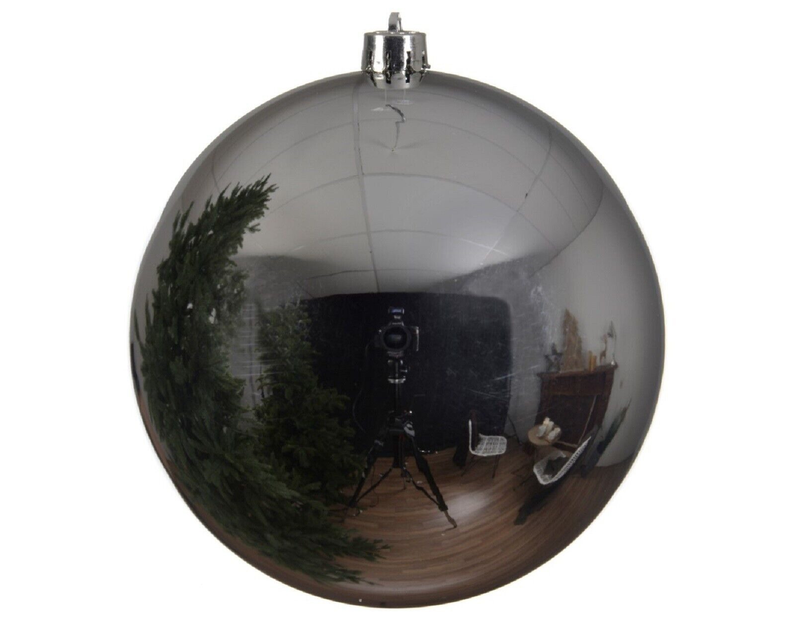 Kaemingk Weihnachtsbaumkugel Weihnachtsbaumkugeln bruchfest Ø 14 cm 1 Stück silber glanz