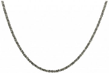 SILBERMOOS Statementkette Diamantierte Criss-Cross-Kette, 925 Sterling Silber