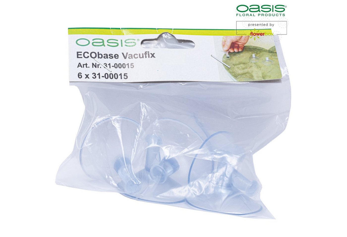 Thumbnail - Oasis Schaumgummi ECObase Vacufix Saugnapf - 43 mm Ø - 6 St.