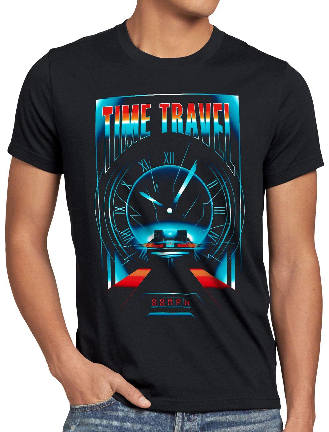 style3 Print-Shirt Herren T-Shirt Delorean Time Travel zeitreise marty mcfly | T-Shirts
