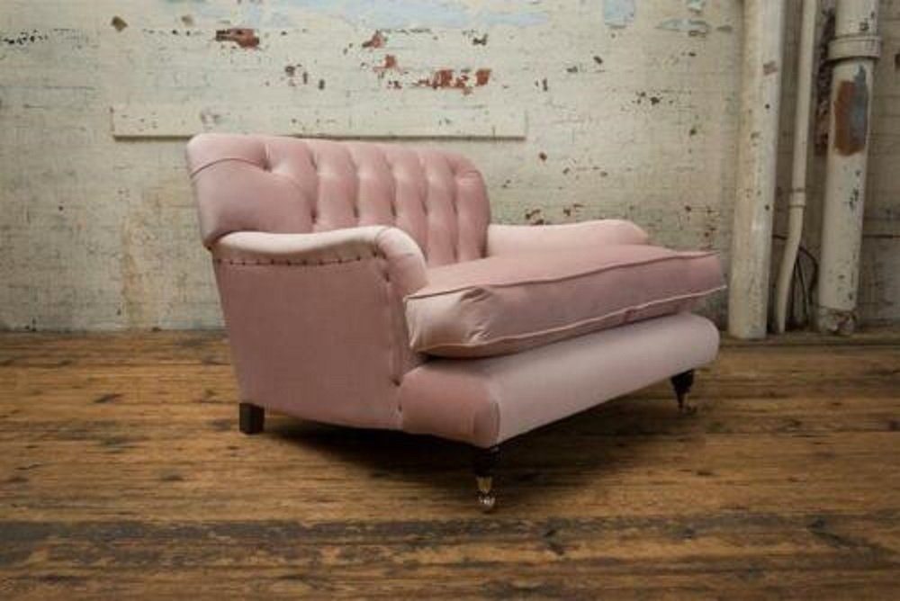 Stoff Couch Design Polster Sofas Sessel JVmoebel Sessel 1.5 Chesterfield Sitzer