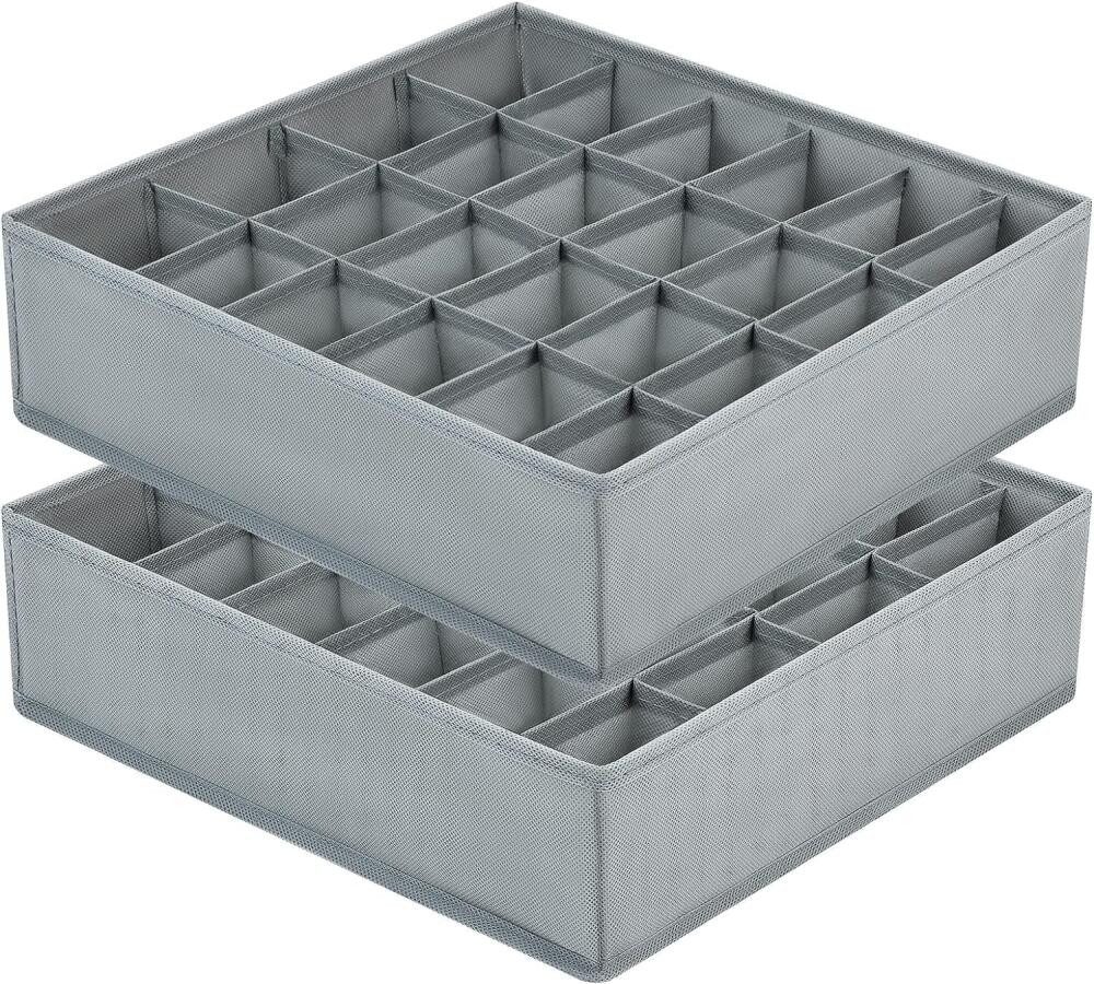 FELIXLEO Aufbewahrungsbox 2 Aufbewahrungsboxen mit 24 Fächern für Socken un günstig online kaufen