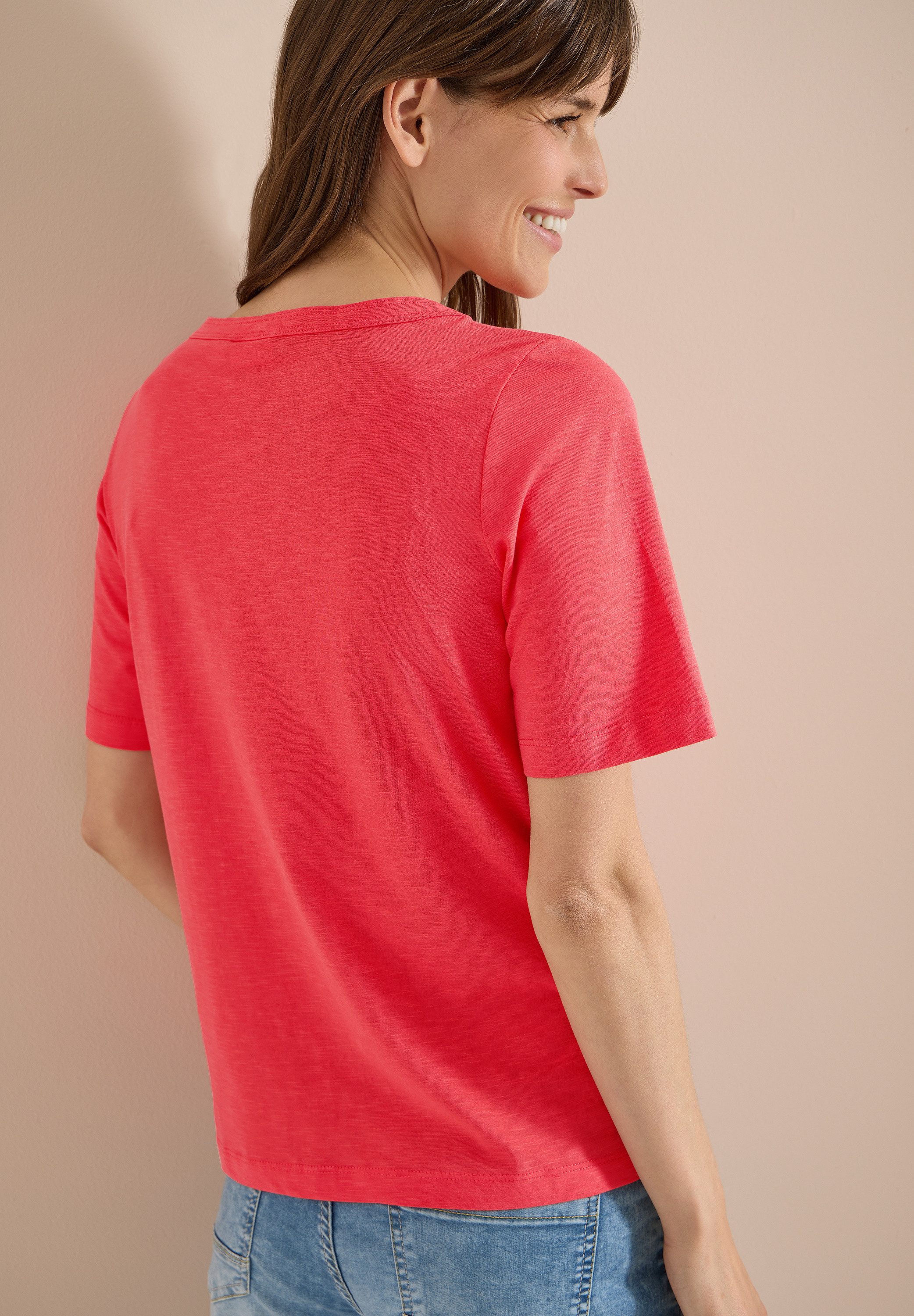 CECIL Kurzarmshirt aus weicher Baumwolle