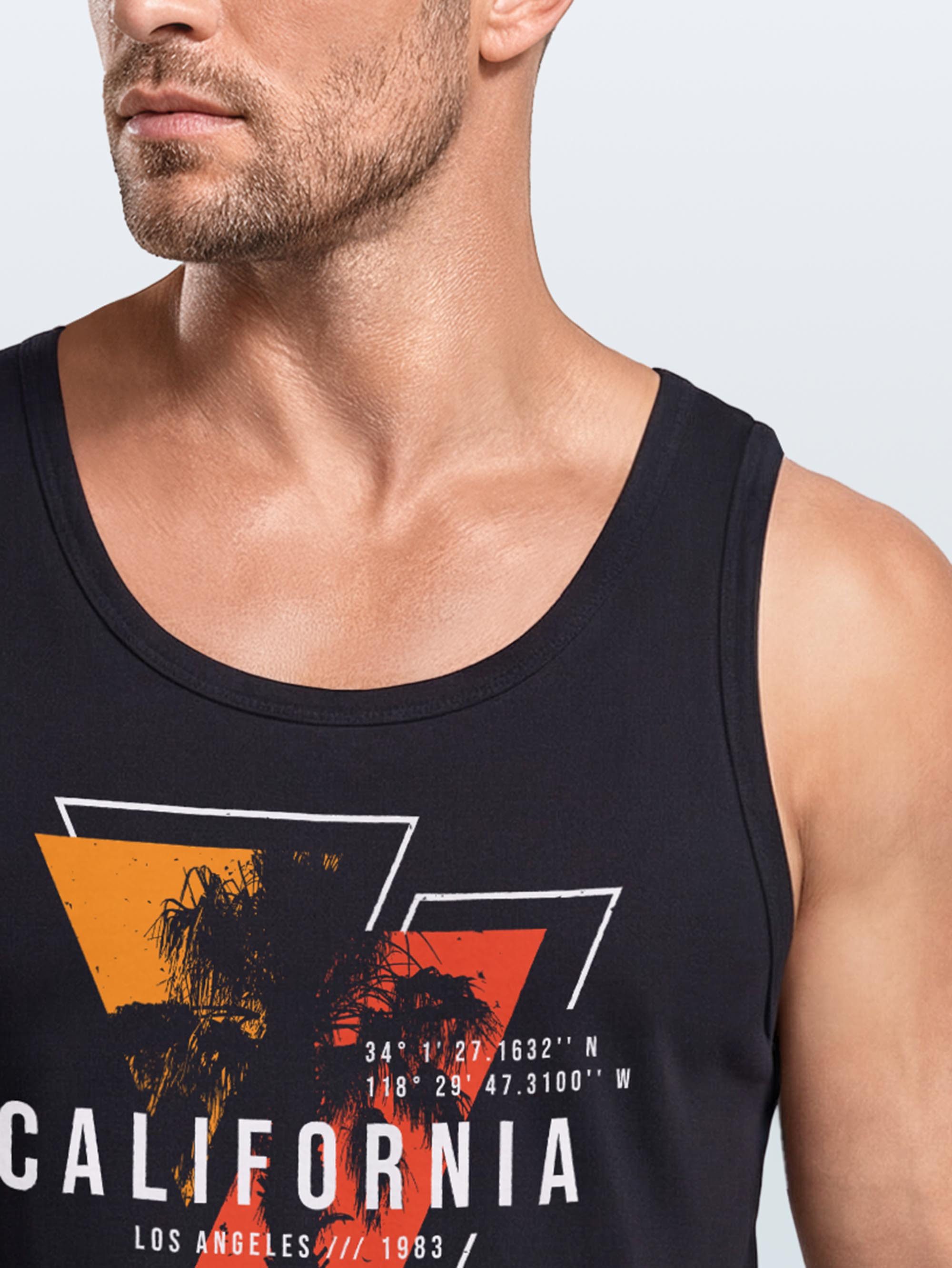 Neverless Tanktop Herren Tank-Top California Los Angeles Surfing Motiv Sommer Fashion mit Print