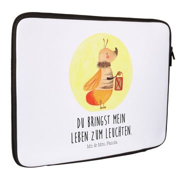 Mr. & Mrs. Panda Laptop-Hülle Glühwürmchen - Weiß - Geschenk, Verlobung, Notebook Tasche, Liebe, Ta