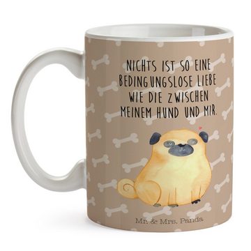 Mr. & Mrs. Panda Tasse Mops - Hundeglück - Geschenk, Haustier, Büro Tasse, Hunderasse, Tierl, Keramik, Einzigartiges Botschaft