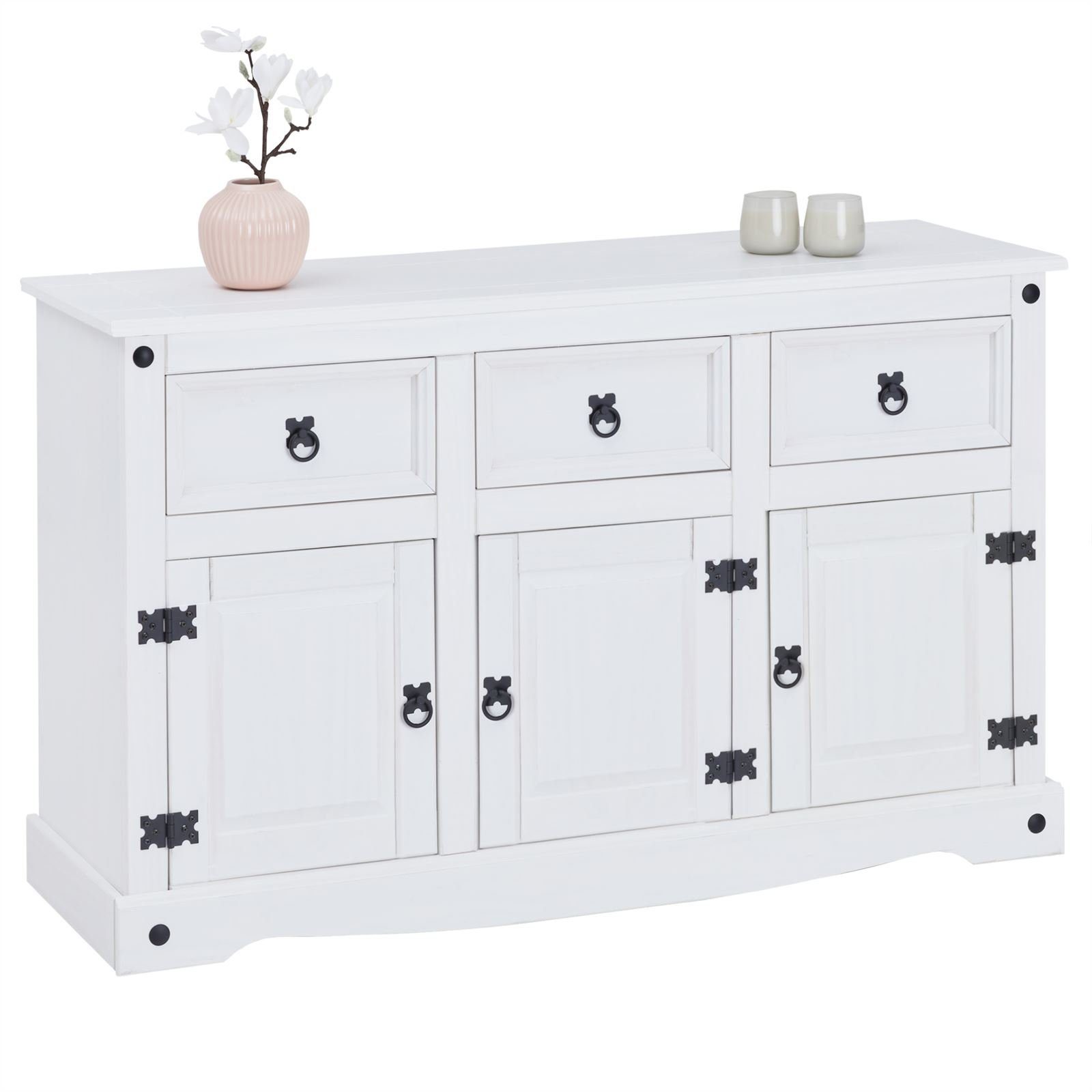 CARO-Möbel Sideboard RURAL, Mexico Sideboard Anrichte Kommode im Landhausstil Kiefer massiv
