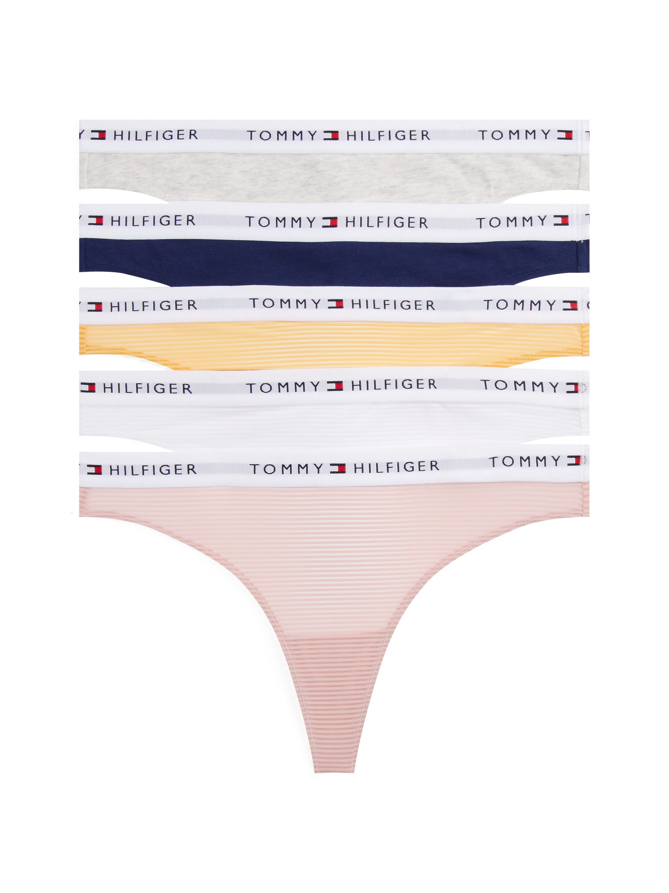 Tommy Hilfiger Underwear String MIX 5 PACK THONG (5-St) elastischer Bund mit Logo, verschiedene Кольора(ів)