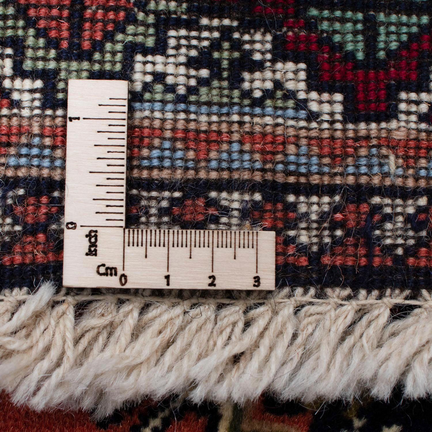 mm, scuro Handgeknüpft Yalameh Wollteppich rechteckig, 144 x cm, Höhe: Medaillon Blu 102 morgenland, 10