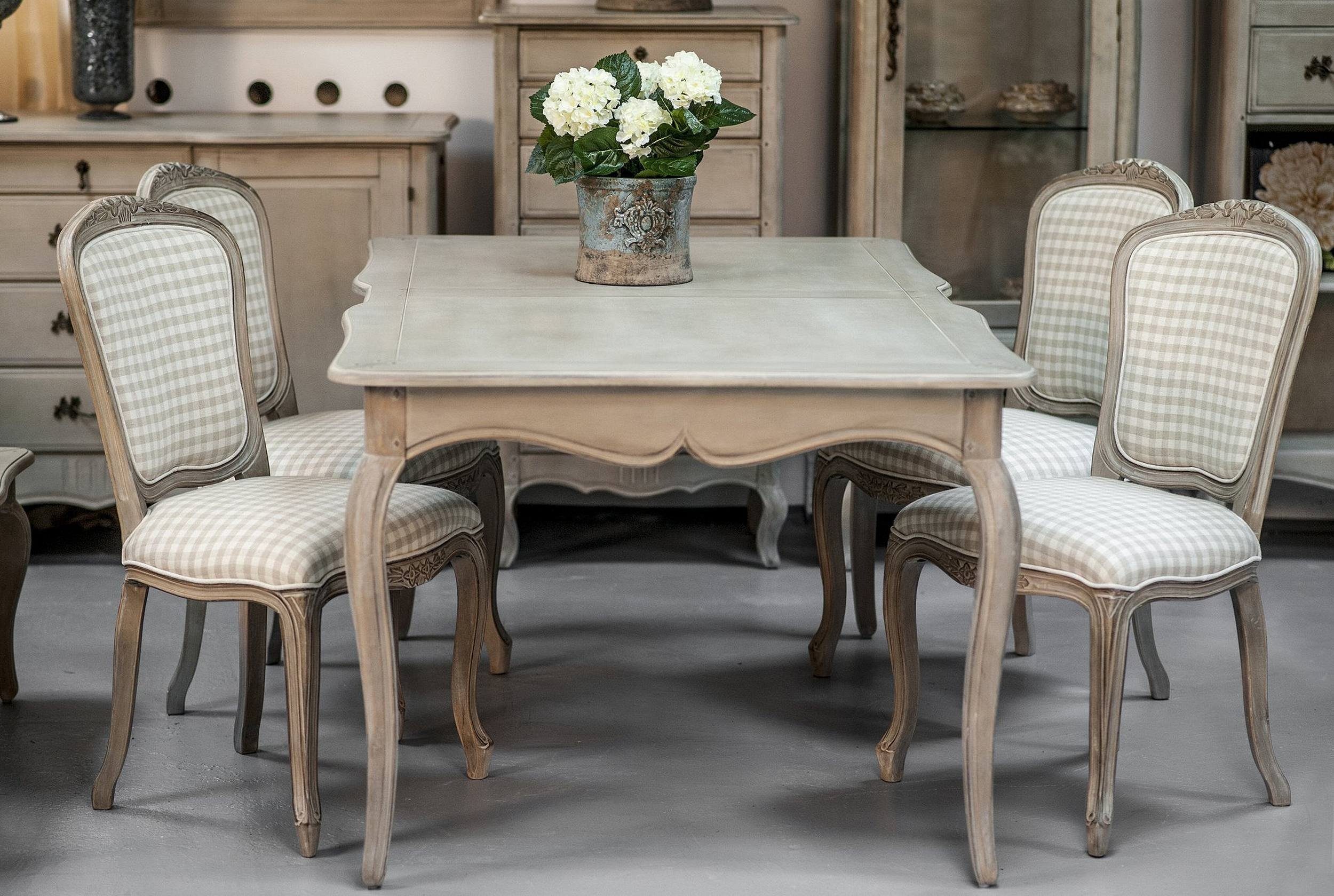 99rooms Essgruppe Venezia Birke Beige Creme, (Esszimmer-Set, Set (5-St), bestehend aus 1xEsszimmertisch, 4xEsszimmerstuhl, viel Stauraum