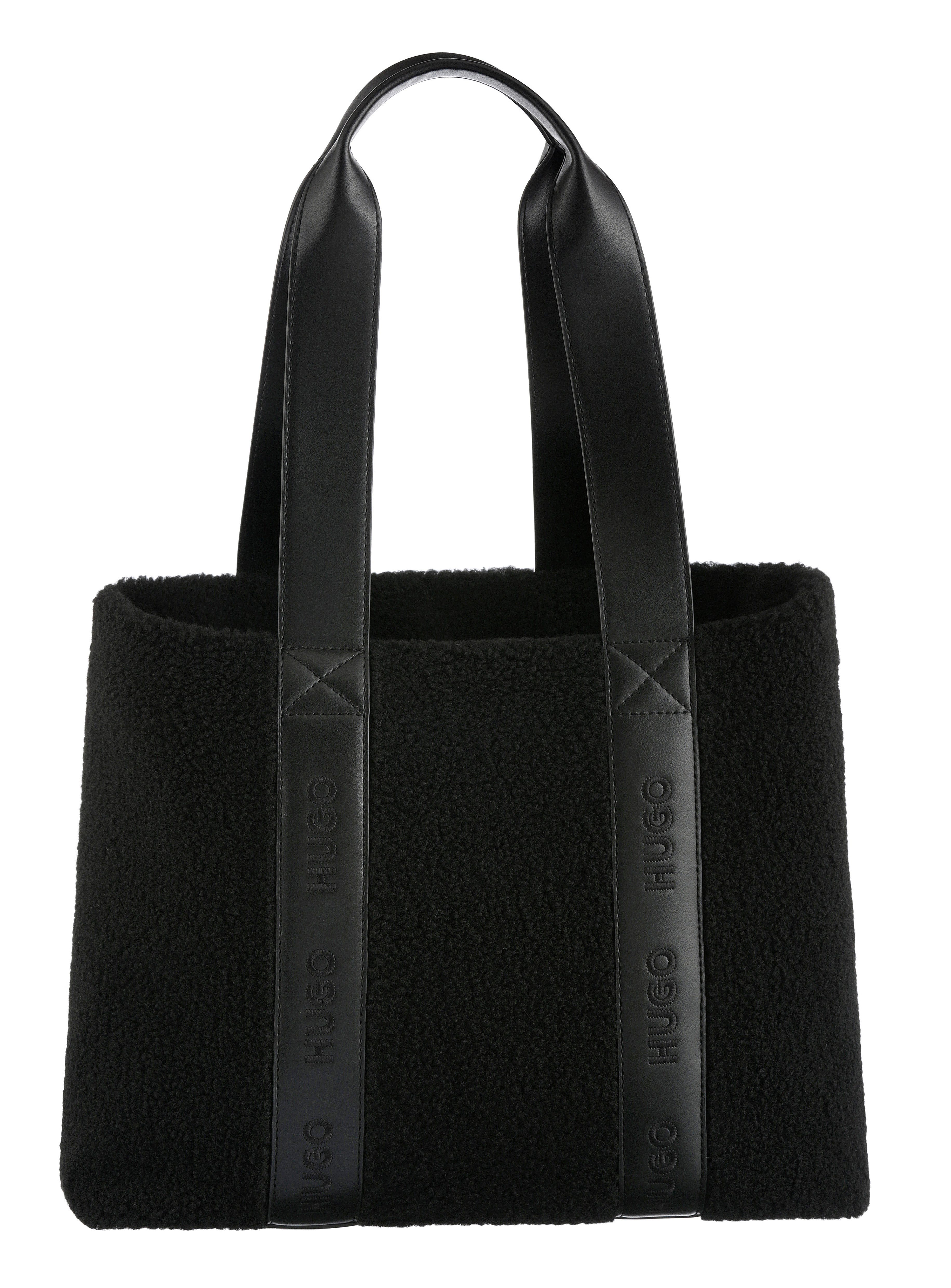 HUGO Henkeltasche Becky, Damen-Schultertasche, Umhängetasche, Сумки для покупок in Teddy-Optik