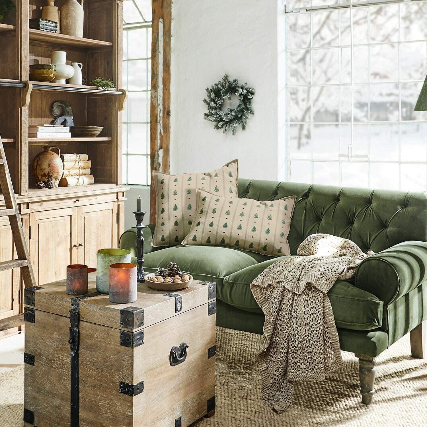 Mirabeau Kissenhülle Kissenhülle 2er Set Emily beige/grün