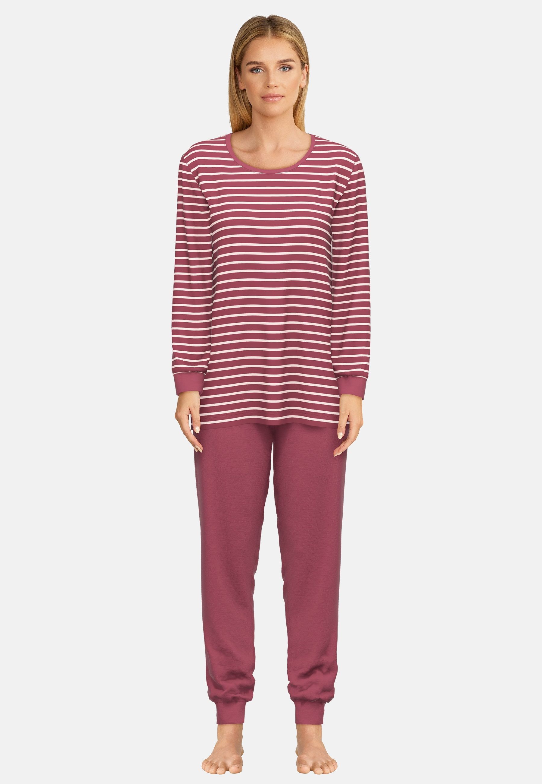 GÖTZBURG Pyjama Herbstblüte (2 tlg) Langarm, Rundhalsausschnitt, Baumwolle, günstig online kaufen