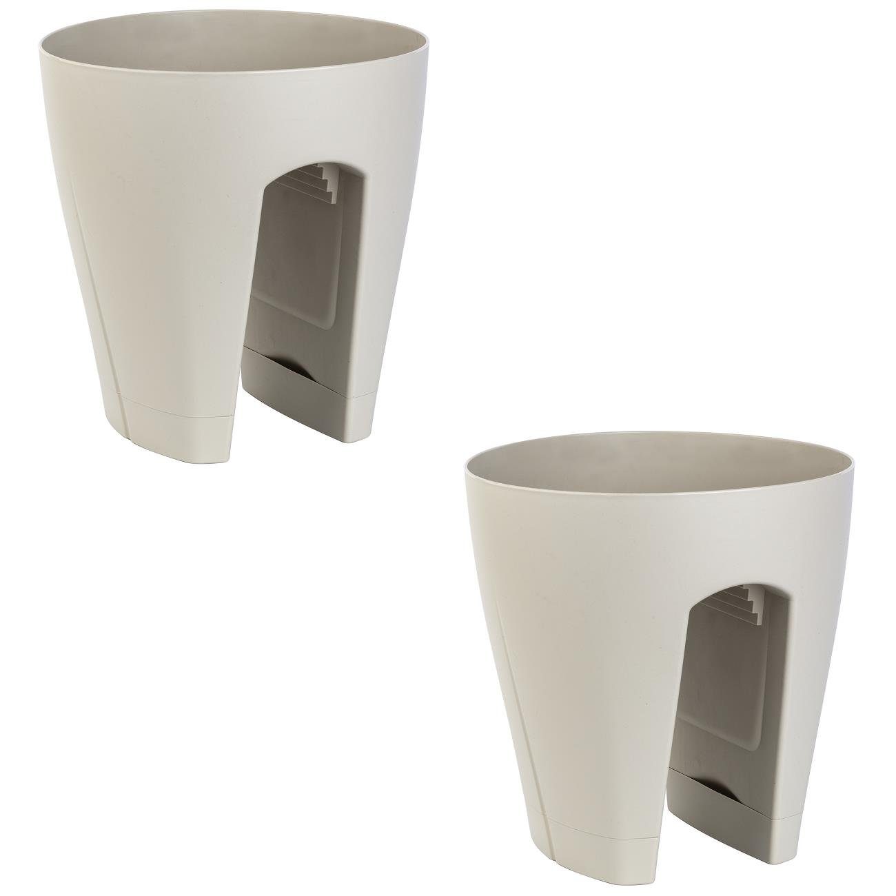 Engelland Blumentopf Geländertopf mit Wasserauffangschalen (Vorteils-Set, günstig online kaufen