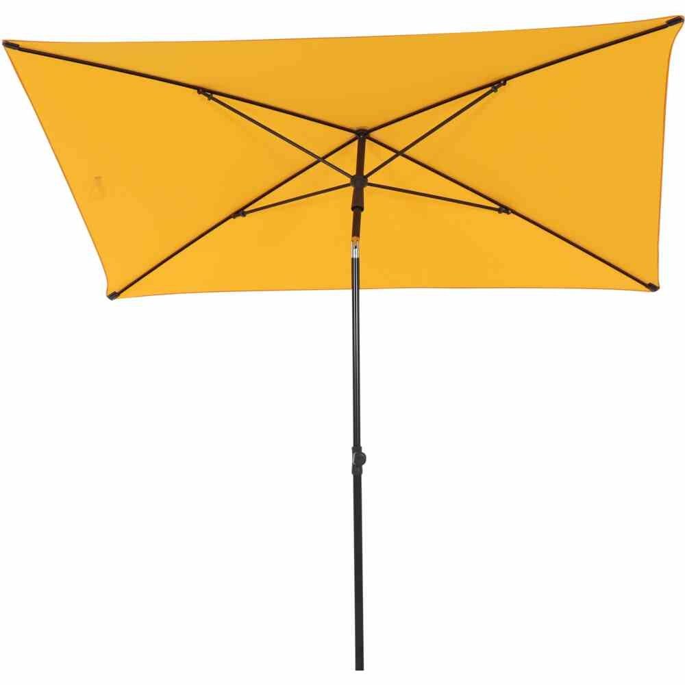 GAUTZSCH Sonnenschirm in anthrazit, gelb - 140x235x210 (BxHxT)