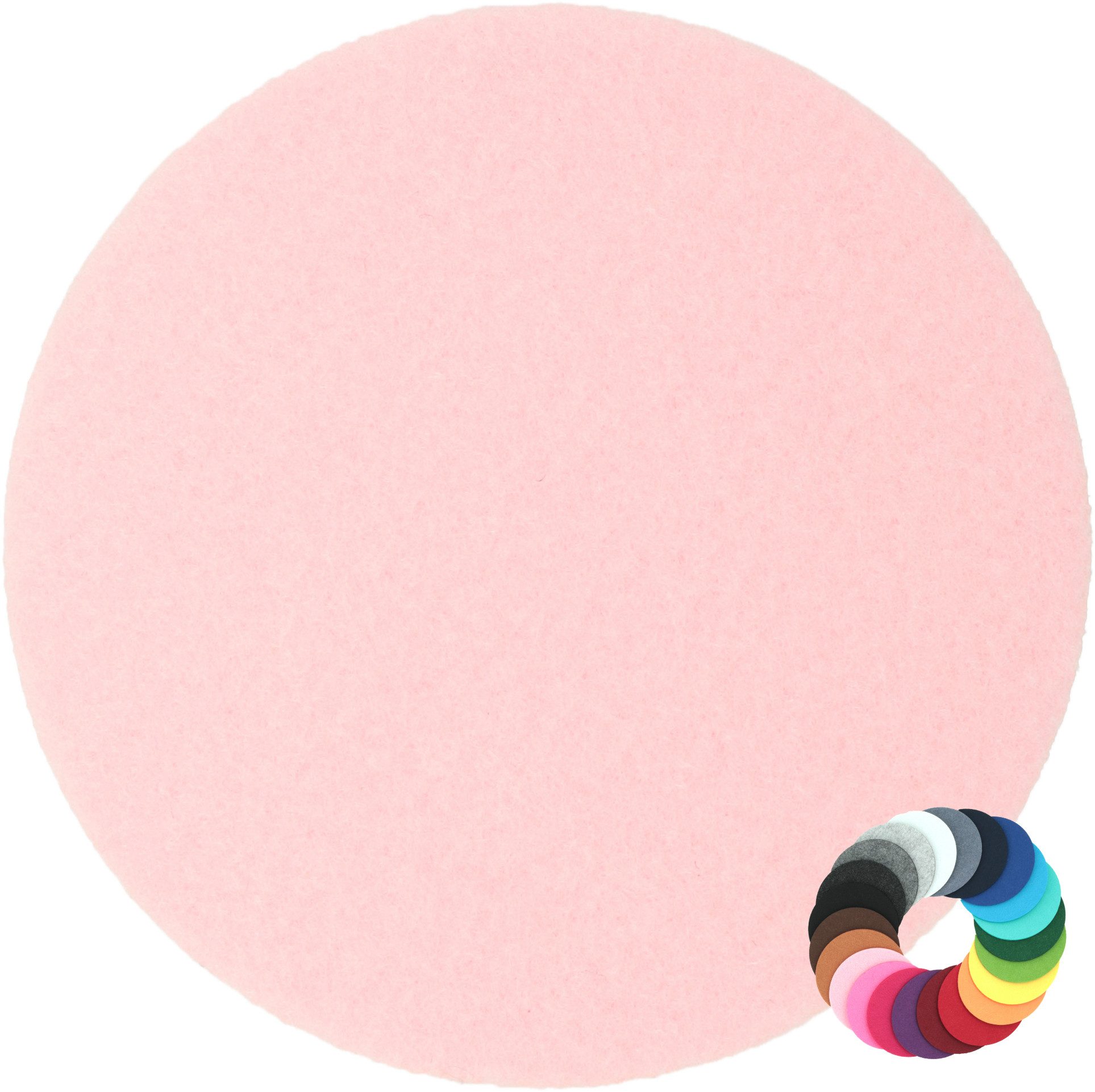 BIASTO Подставки для напитков Runder Filz-Untersetzer, Scheibe Ø25cm, Baby-rosa, Zubehör für Gläser, Vasen, Tassen, Teller, Tische, Gläser, Weingläser, Cocktails, Flaschen, Schalen, Tischdeko, Blumentopf, Inhalt: jeweils 1 Stück, einfach Mix mischen und Wunschkombination bestellen.