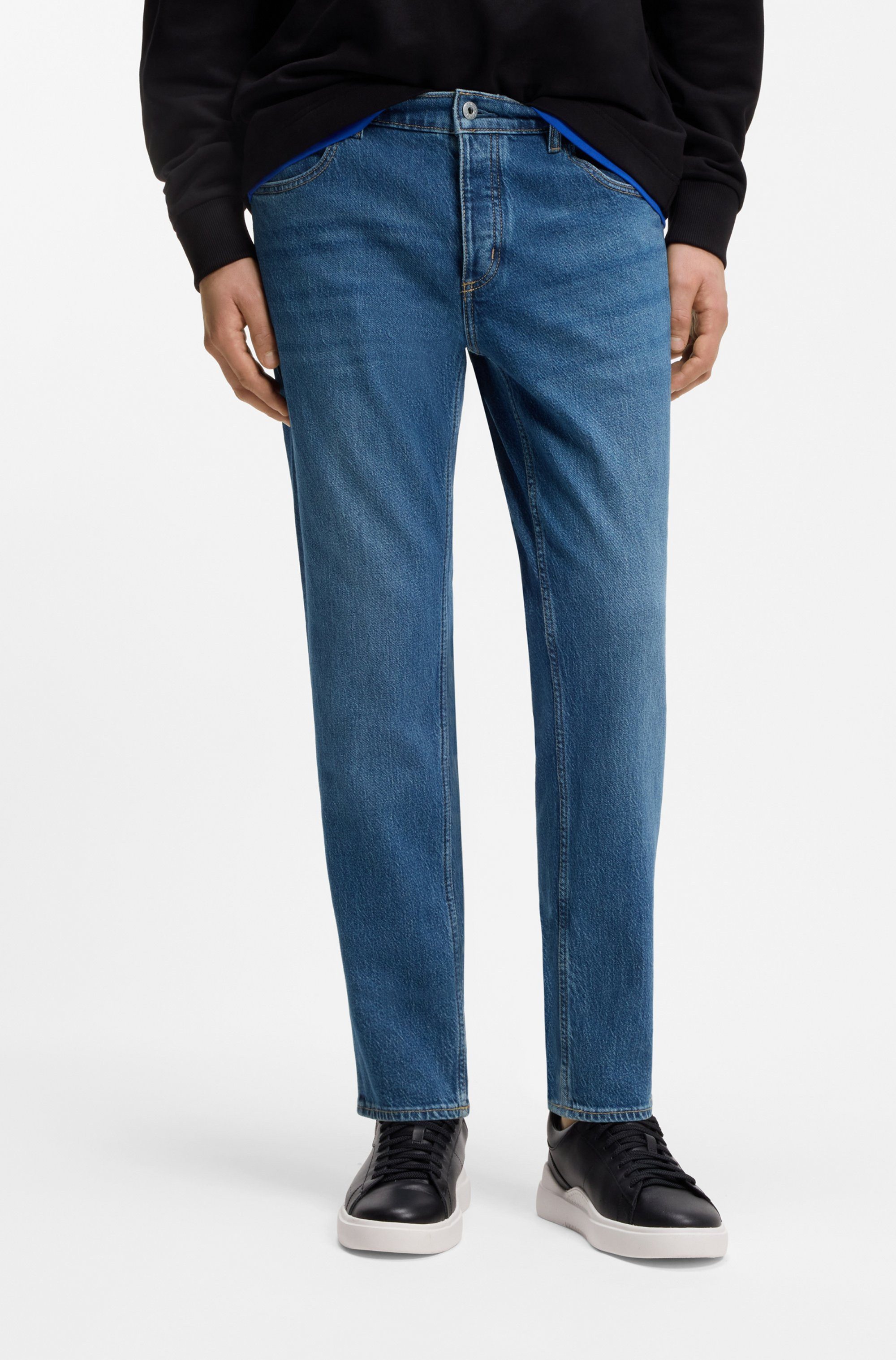 HUGO Tapered-fit-Jeans Brody mit Stone-washed-Finish – Bild 3 von 5
