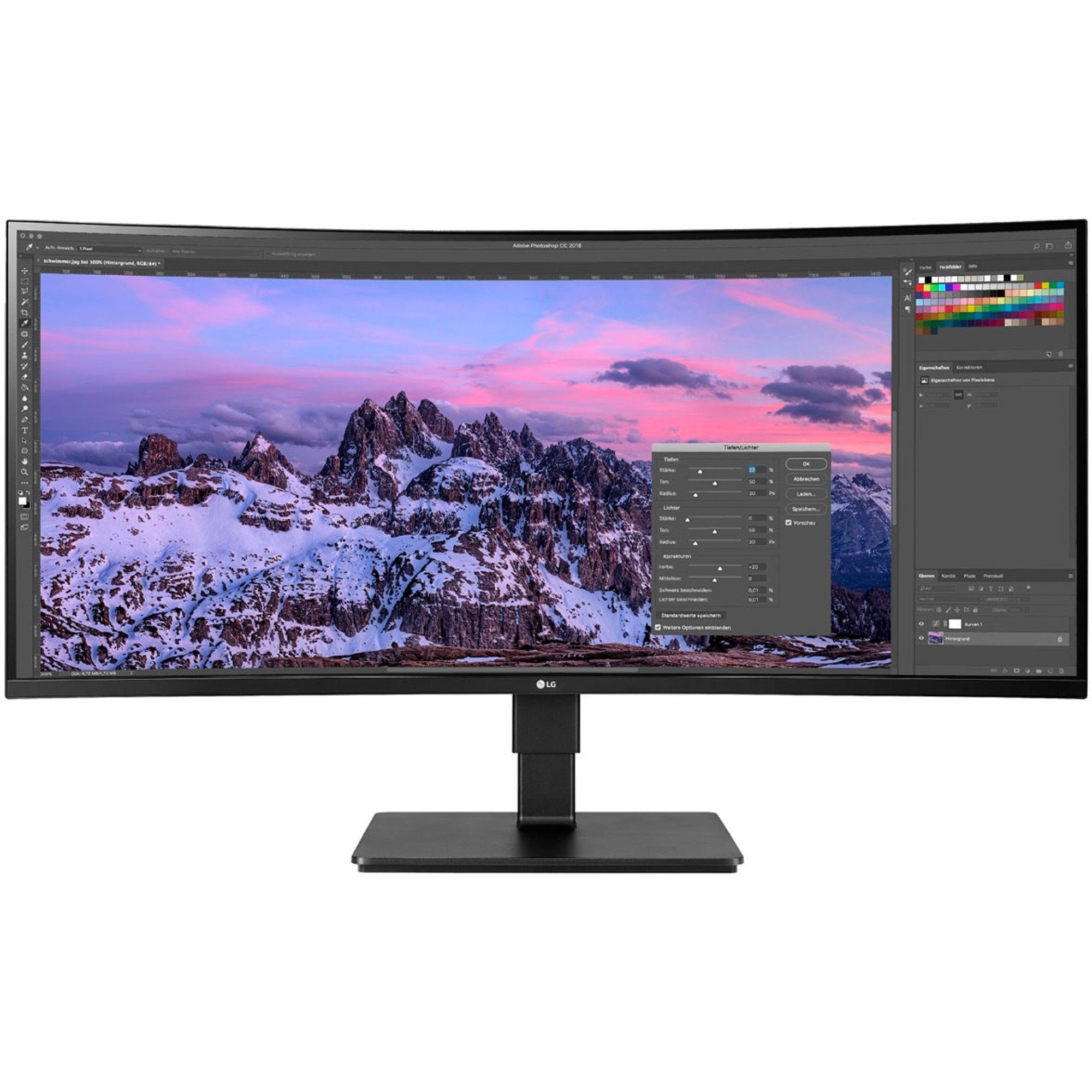 LG LG 35BN77CP-B, Gaming-Monitor, (UWQHD, VA, Curved, TFT-Monitor (3440 x 1440 px)