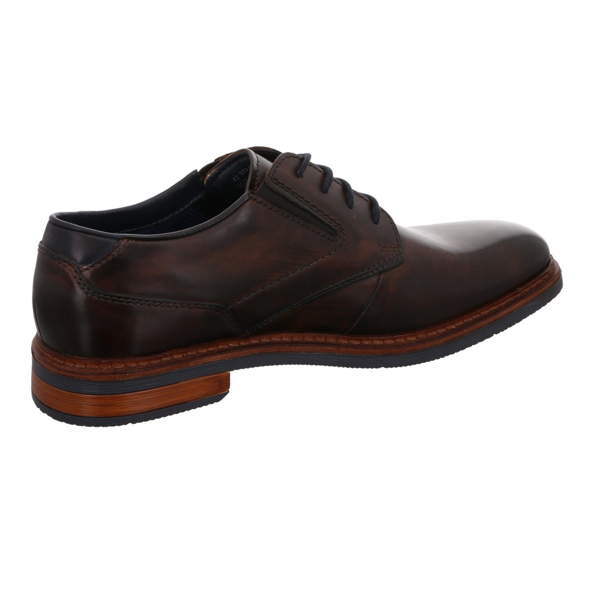 dark Herren bugatti Schnürschuh Businessschuhe Exko Schnürschuh Maik brown Glattleder