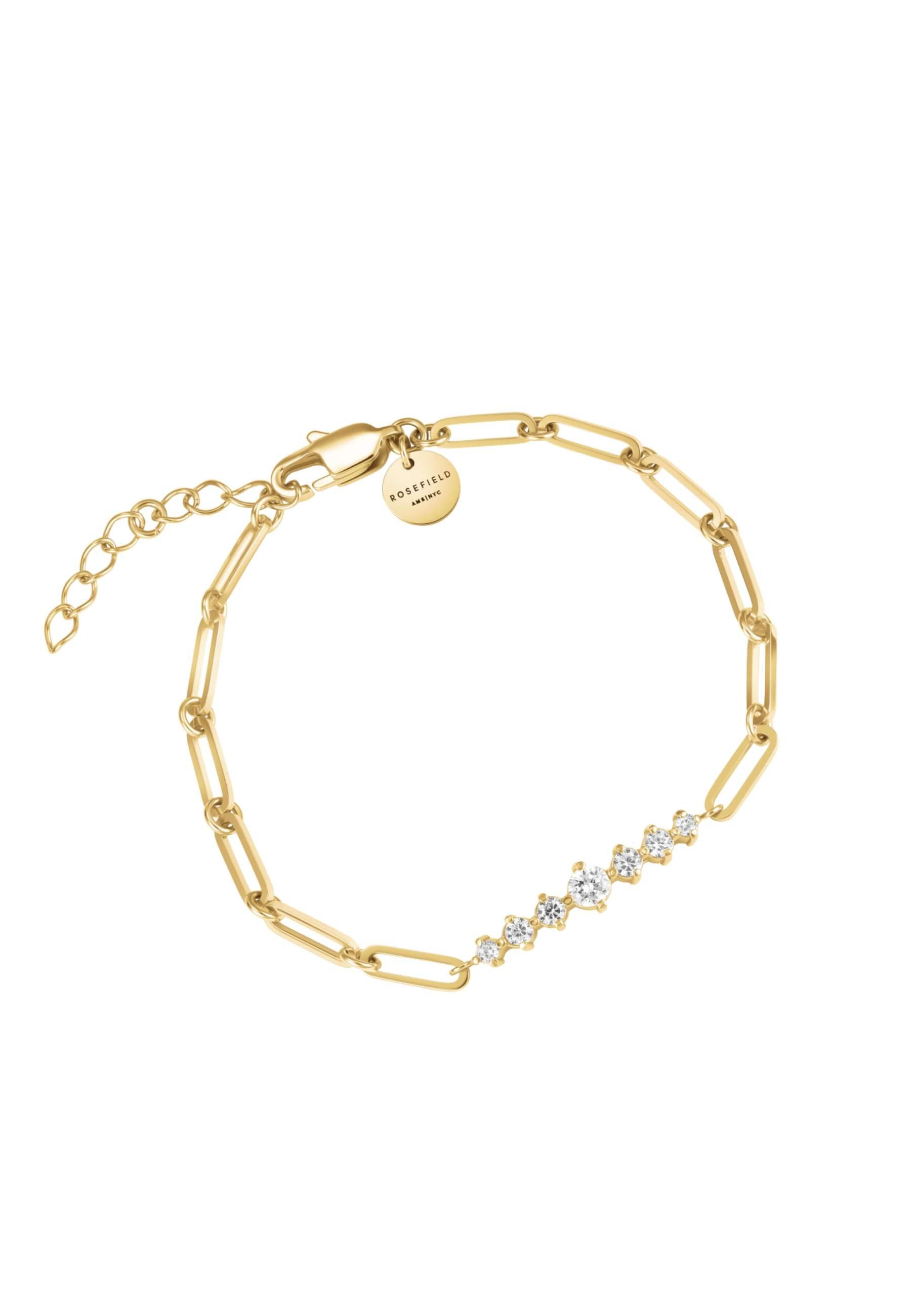 ROSEFIELD Armband ROSEFIELD Crystal Bar Bracelet Kristall-Stab-Armband Goldfarben