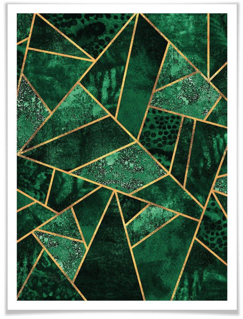 Schriftzug Grüner St) Wall-Art Smaragd, Poster (1