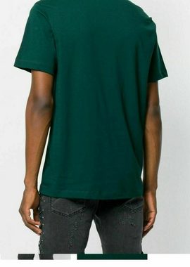 Balmain T-Shirt Pierre Balmain Men's Iconic Top LOGOSHIRT DARK GREEN Gold T-Shirt