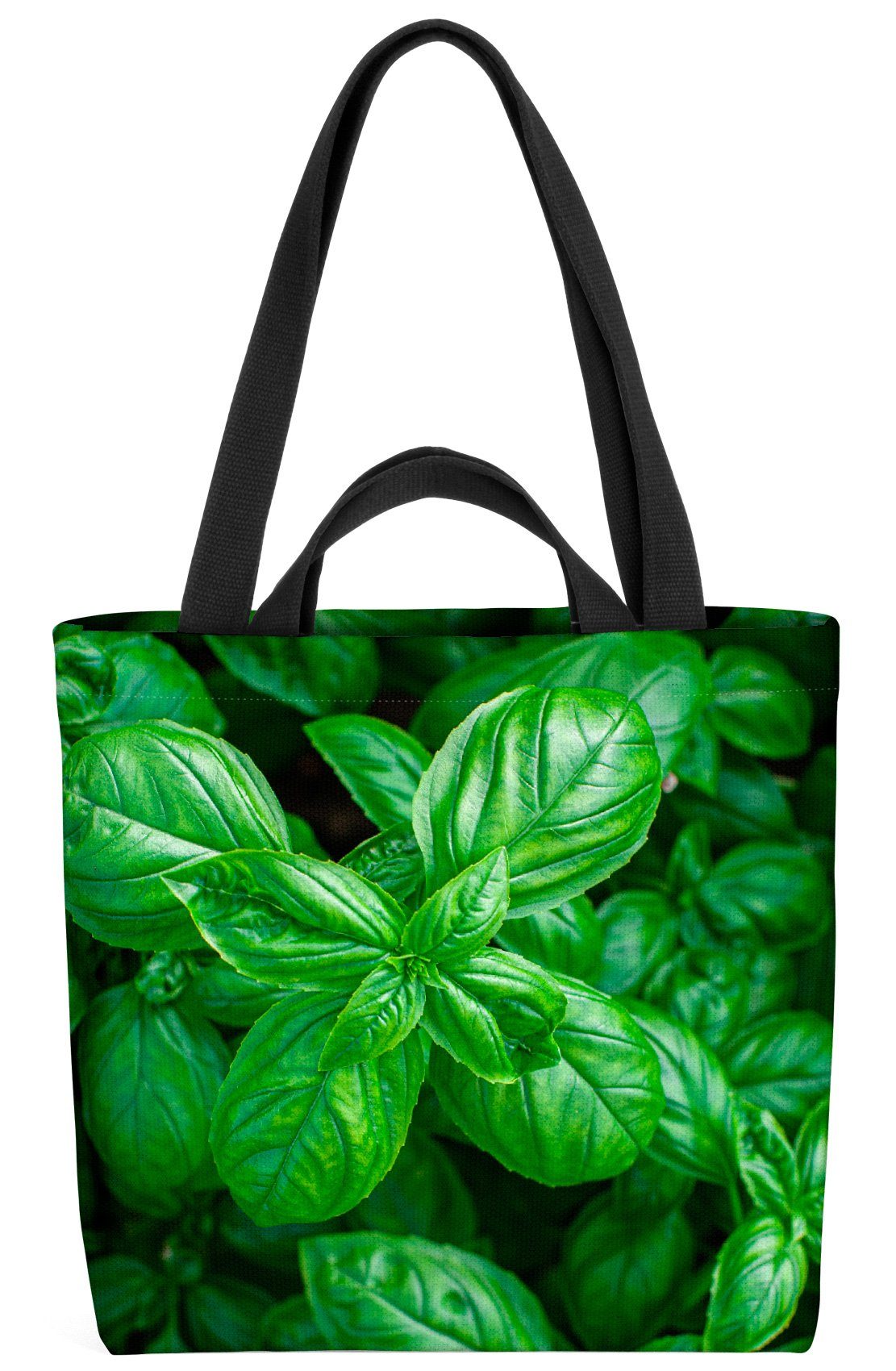 VOID Henkeltasche (1-tlg), Basilikum Kräuter Garten Basilikum Kräuter Garten Küche Essen Kochen